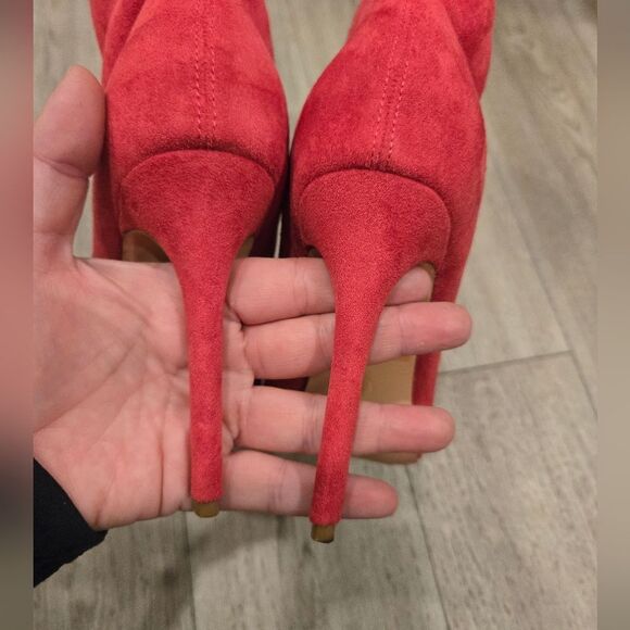 Olivia Ferguson Women's Elegant High Stiletto Heel Soft Faux Suede Boots sz 9 - Picture 3 of 14